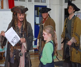 Captain Jack Sparrow visits “budding young pirates”
