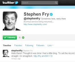 Stephen Fry’s back. Obviously.