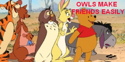 Winnie the Pooh - owls in cinema