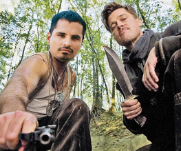 Brad Pitt and Michael Peña share in the Fury